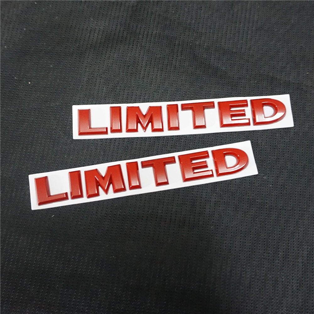 1x Glossy Red LIMITED Metal Sticker Badge Emblem Decal Bumper Hatchback Door Sep