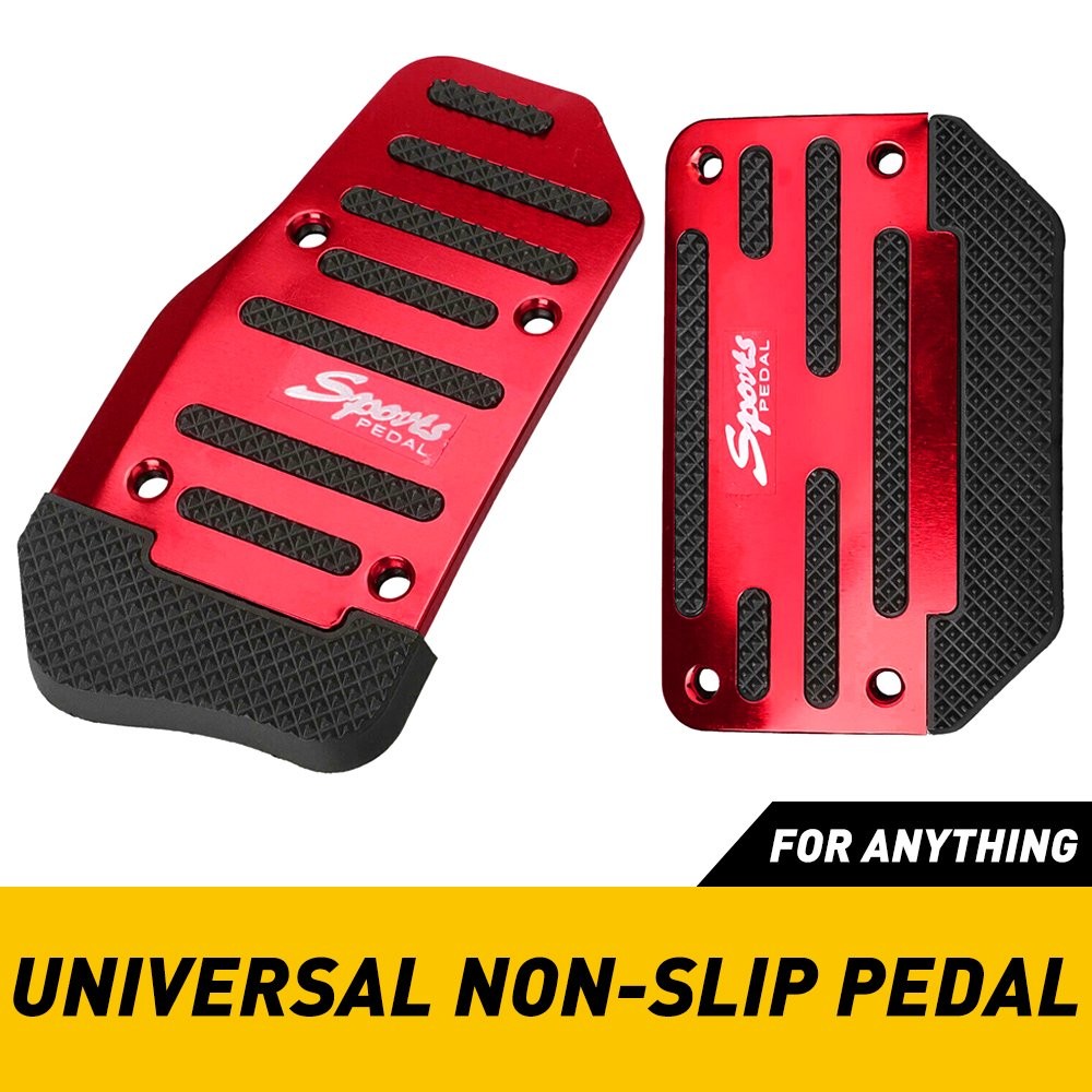 [Red] Non Slip Automatic Brake Gas Foot Pedal Pad Cover Car Auto Accessories