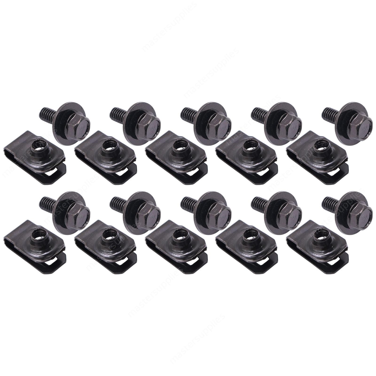 Fits GMC Truck Body Bolts&U-nut Clips- M6-1.0 x 20mm- 10mm Hex New