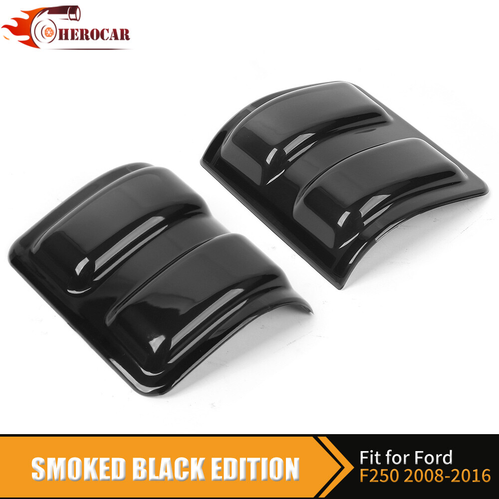 Smoked Door Side Mirrors Turn Signal Light Covers For Ford F250 F350-550 2008-16