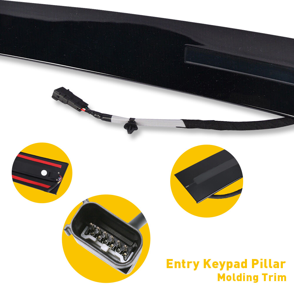 Left Driver Side For 2011-19 Ford Door Entry Keypad Pillar Molding Trim Black