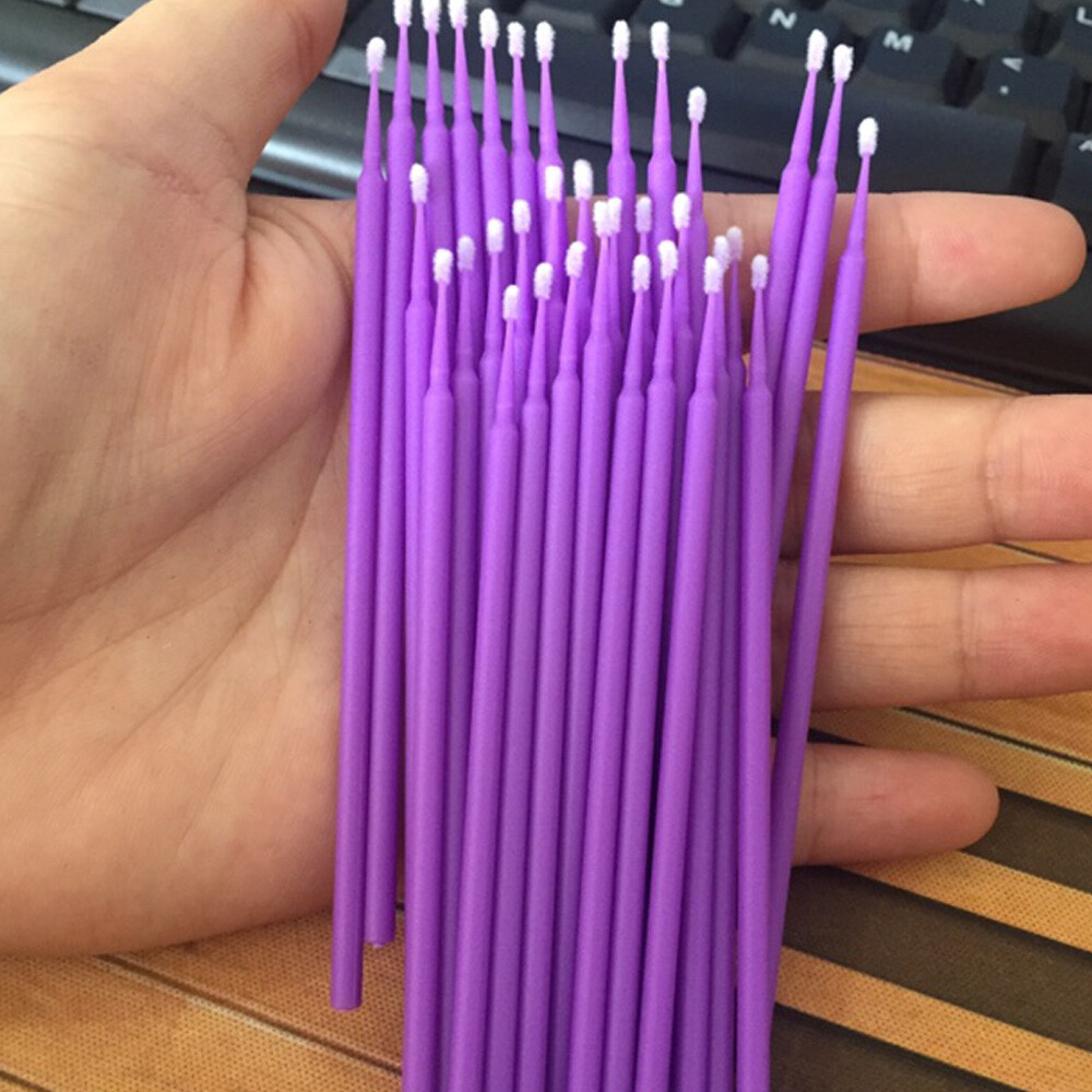 100Pcs 1/2mm Micro Car Touch Up Paint Brushes Brush Small Tips Micro Applicator