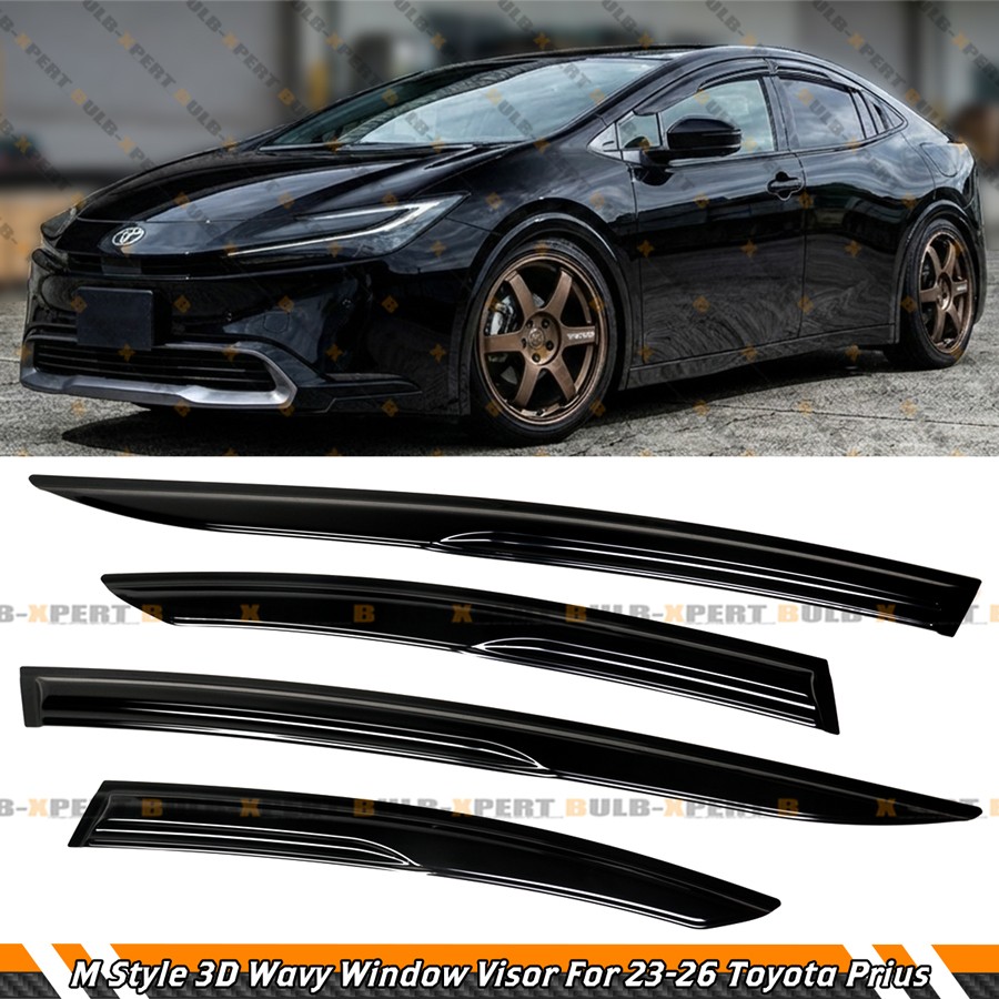 For 2023-2026 Toyota Prius XW60 JDM M Style Window Visor Rain Guards Deflector