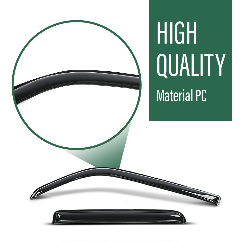Out Channel Rain Guards Window Vent Visors Shade Fit For 10-24 Toyota 4Runner