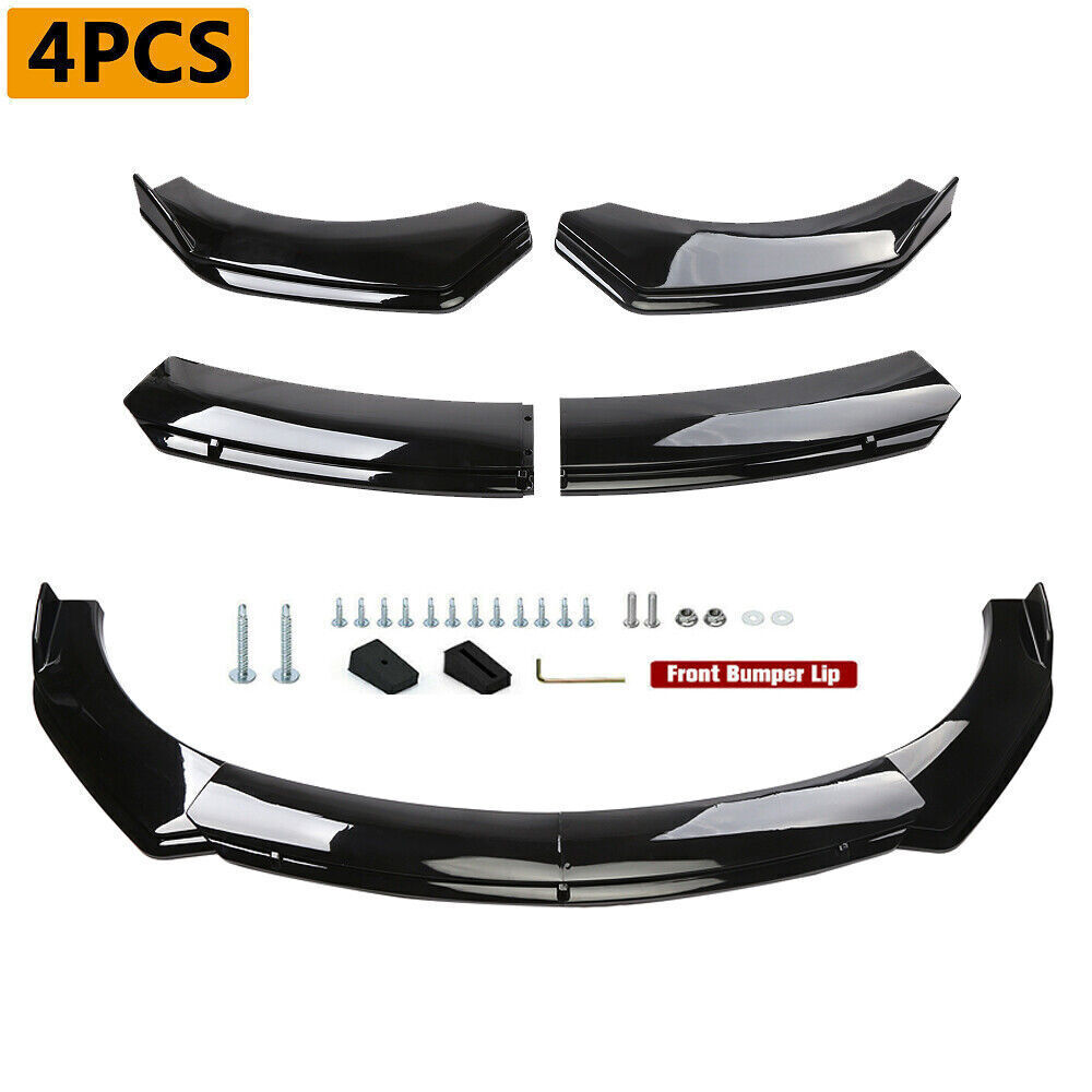 Gloss Black Car Front Bumper Spoiler Lip Splitter Body Kit For Jaguar XE XJ XJL