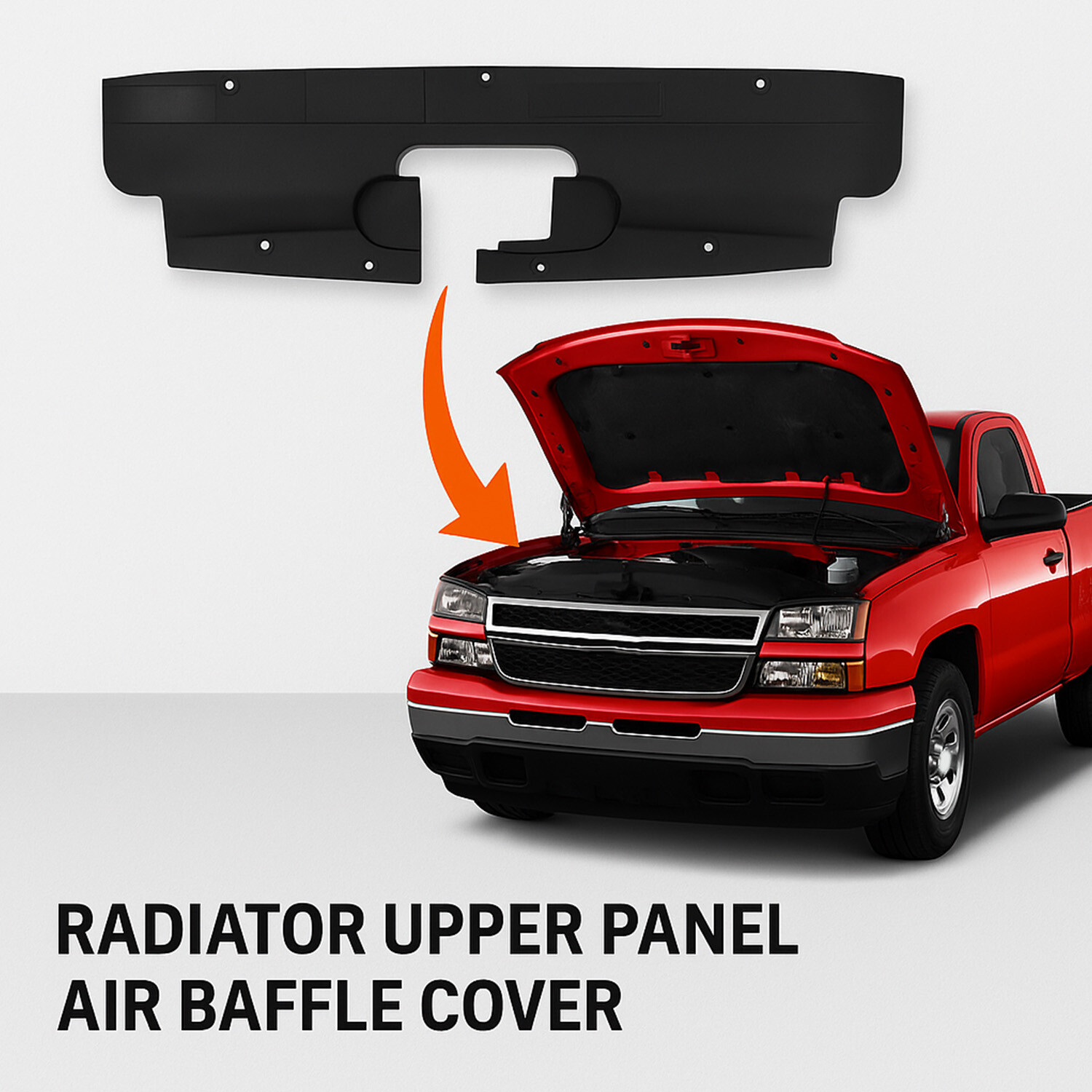 Upper Radiator Support Cover Air Baffle For Silverado Sierra Avalanche 2003-2007