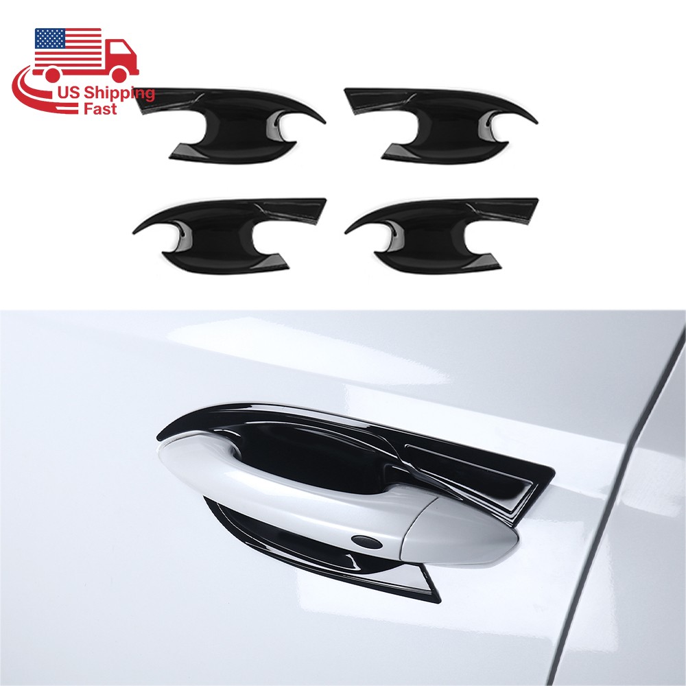 Black Exterior Door Handle Bowl Cover Trim Decal For Hyundai Tucson 2022-2025