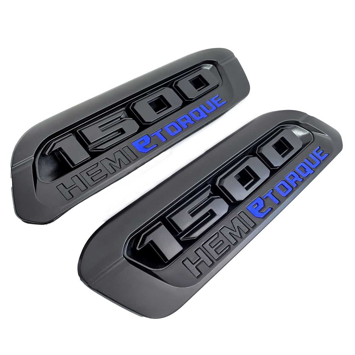 2x OEM OEM 1500 Etorque Exterior Badges Emblem fits RAM 1500 RAM1500 Black Blue