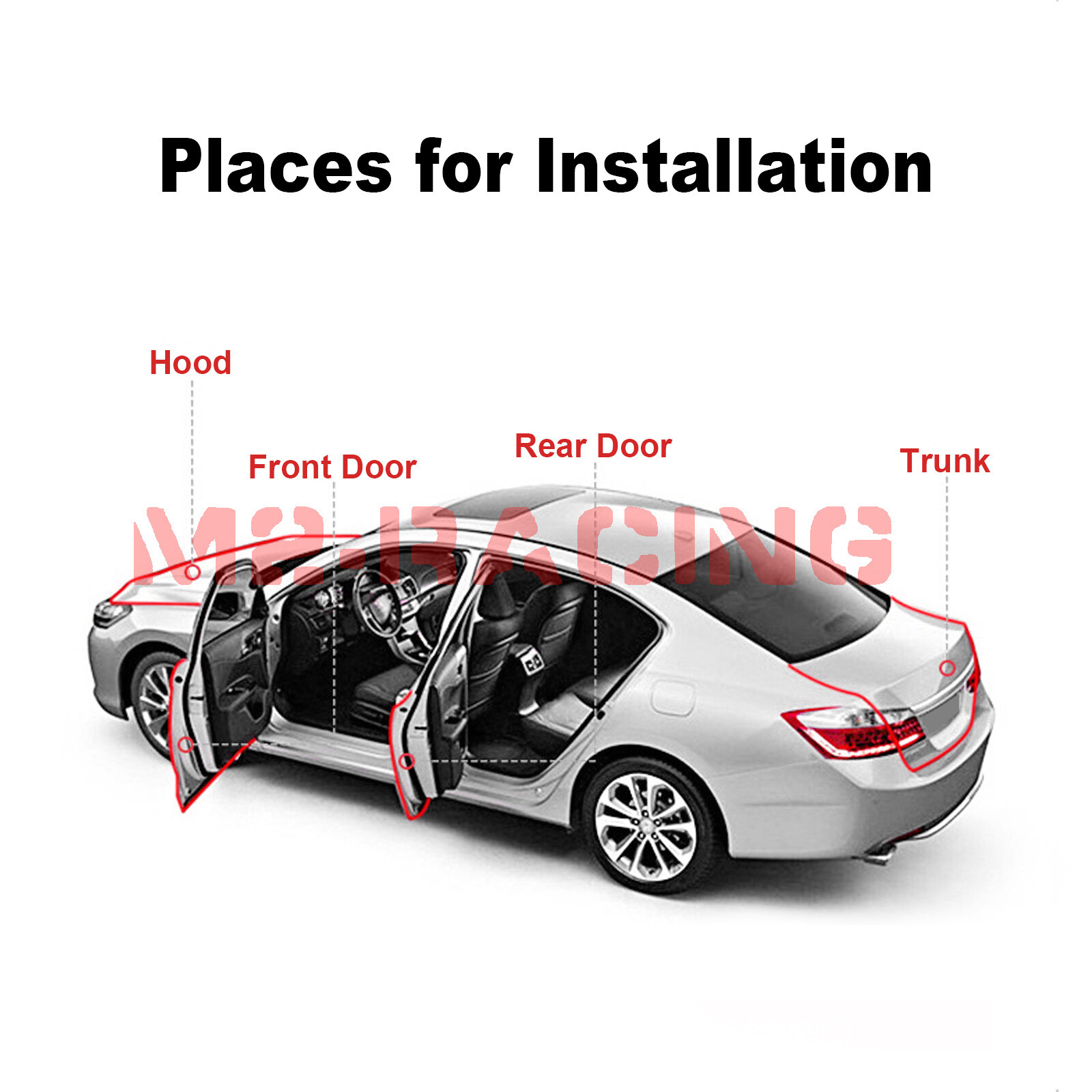 15FT EG01 Black Metal Seal Strip Molding Edge Trim Door Rubber Protector Guard