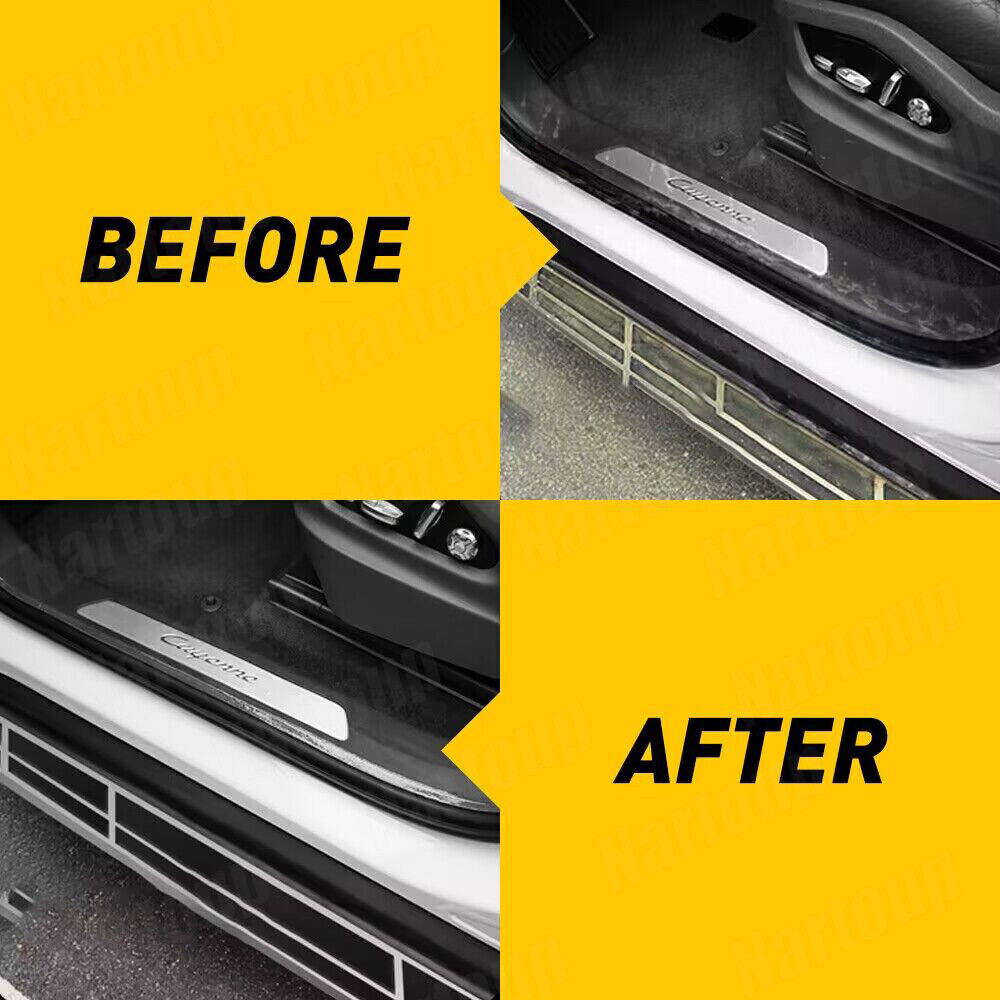 Accessories Transparent Vinyl Car Door Sill Scuff Cover Plate Sticker FOR Toyota