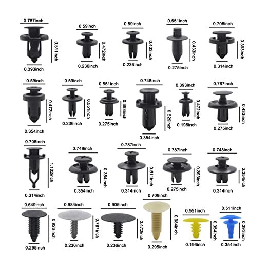 Car Retainer Clips 690 Pcs Auto Fasteners Push Trim Clips Pin Rivet Bumper Kit