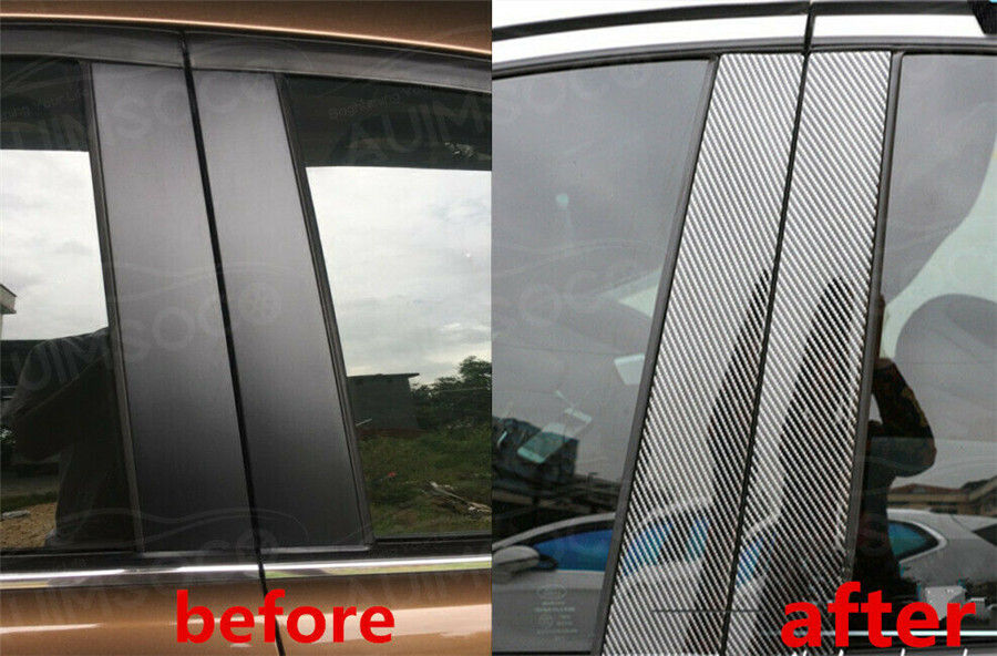 30*152cm 7D Premium Hi Gloss Black Carbon Fiber Vinyl Wrap Bubble Free Releas
