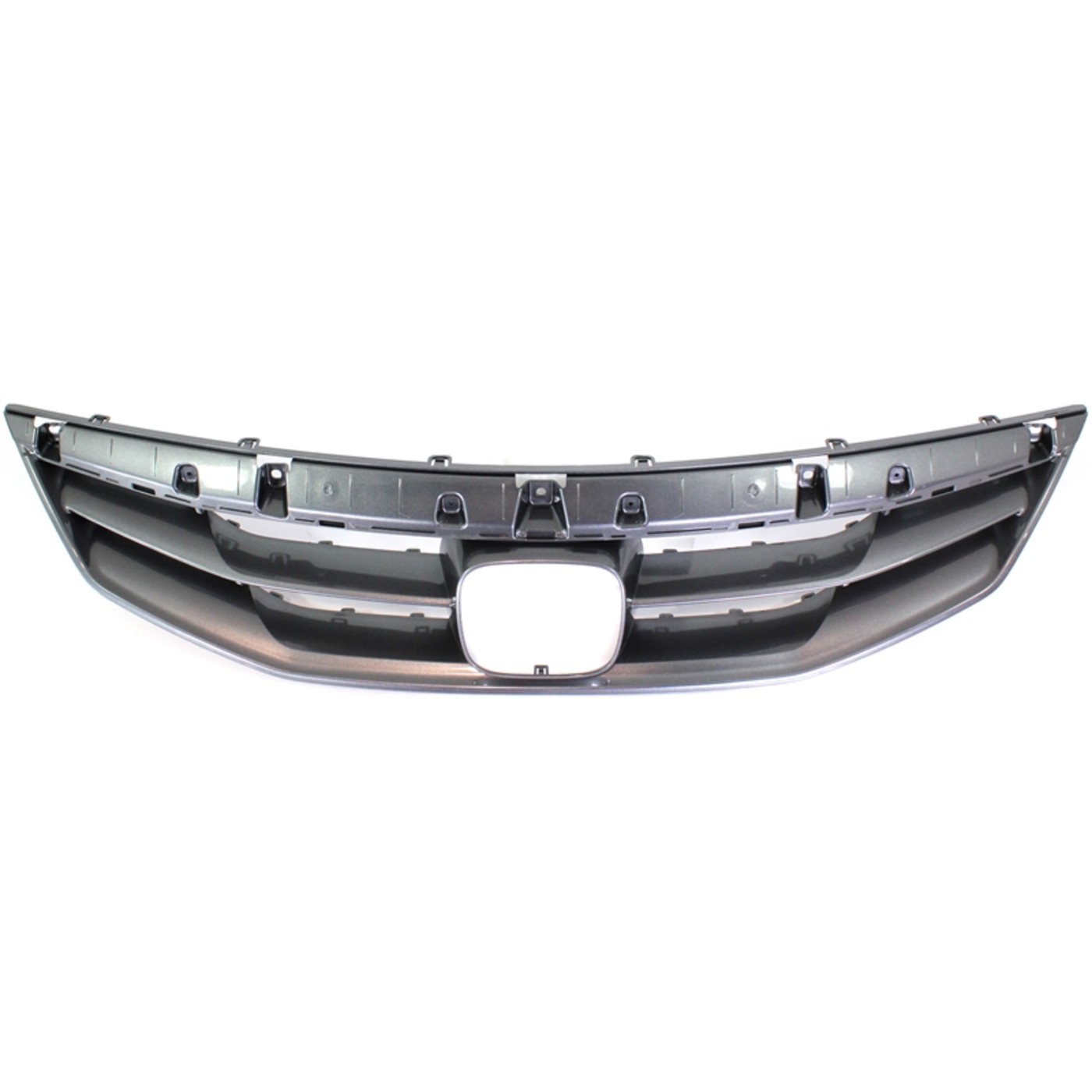 Grille Assembly Kit For 11-12 Honda Accord Painted Gray Shell and Plastic Grille
