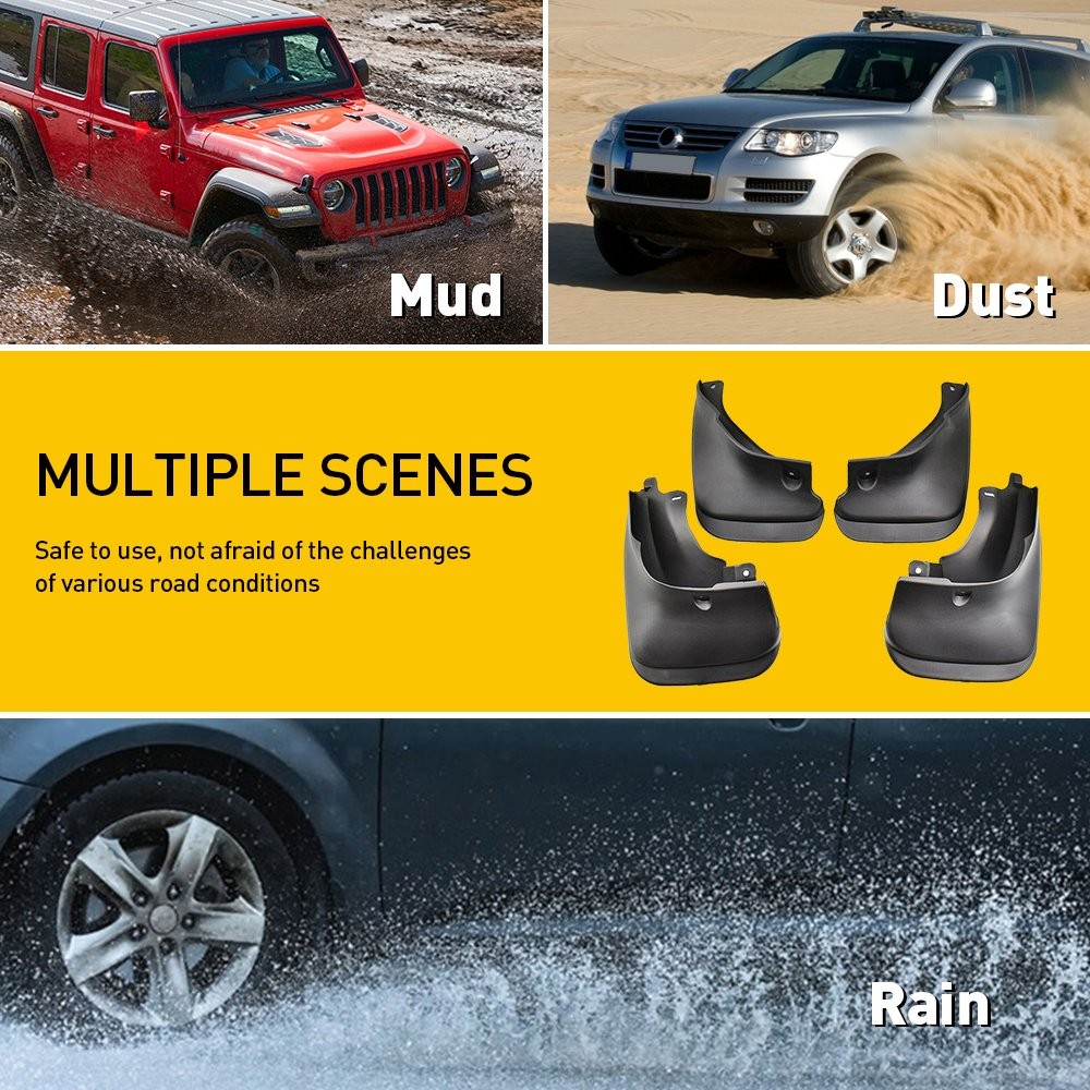 For Toyota Corolla E100 AE100 LH Sedan RH 1993-1997 4pcs Splash Guards Mud Flaps