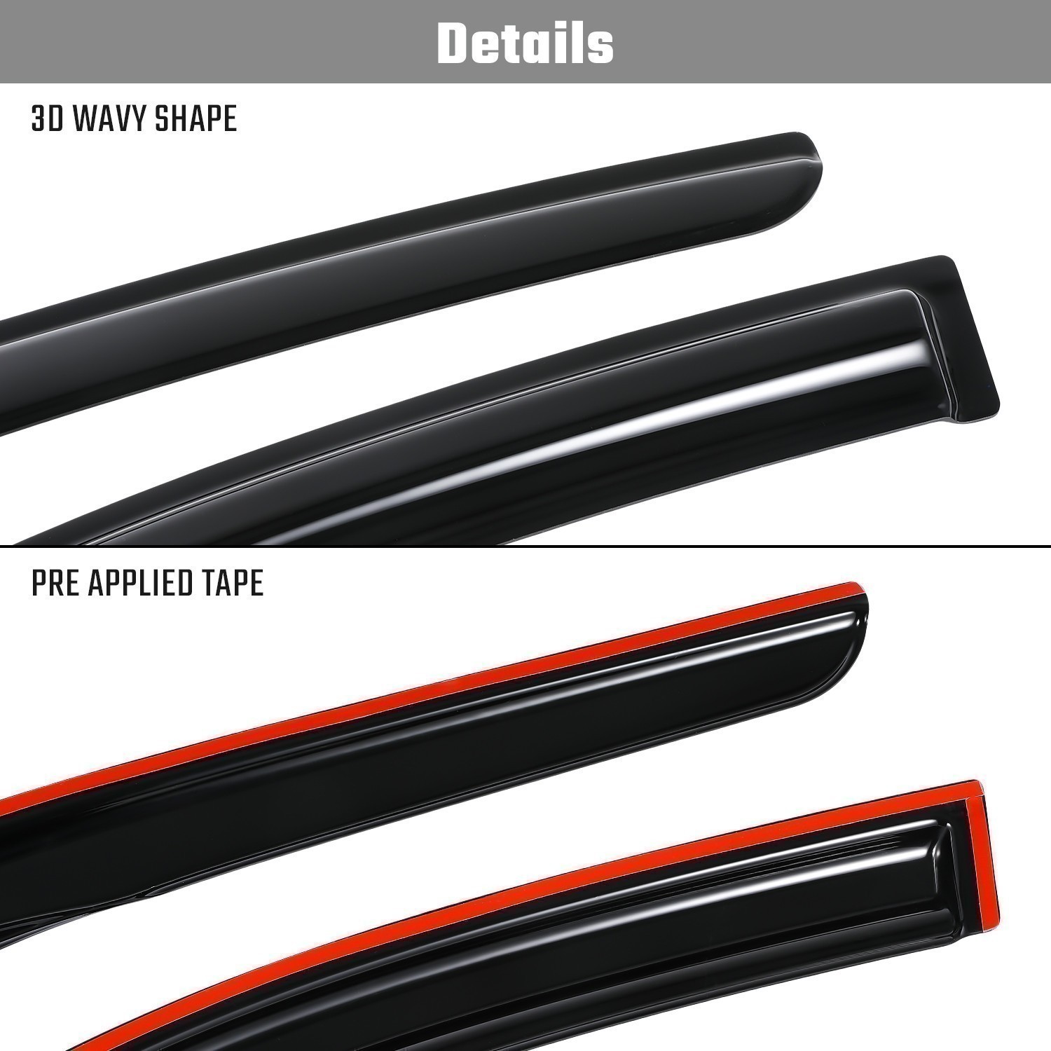 Window Visors Rain Guards Deflectors For 2019-2024 Nissan Altima JDM Mugen Style