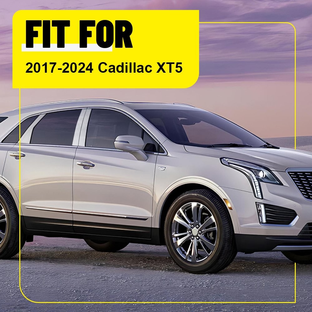 Fits 2017 2018 2019 2020 2021 2022 2023 2024 Cadillac XT5 Chrome Pillar Covers