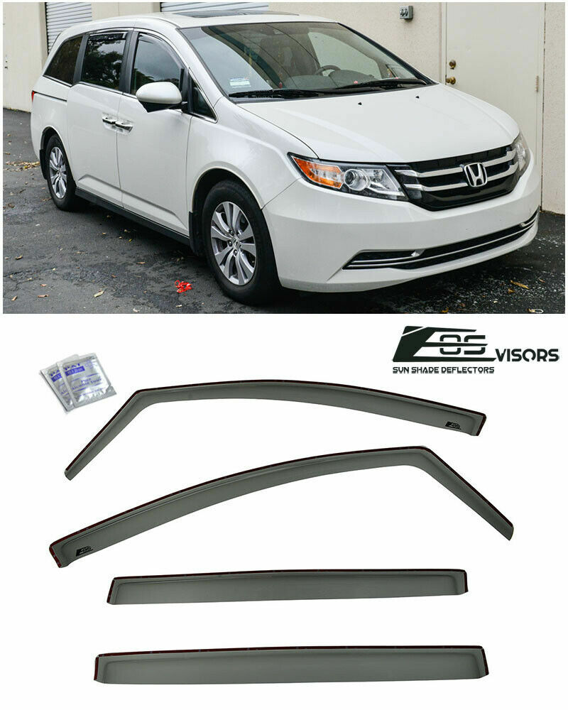 For 11-17 Honda Odyssey JDM IN-CHANNEL Side Sun Vents Window Frame Deflectors