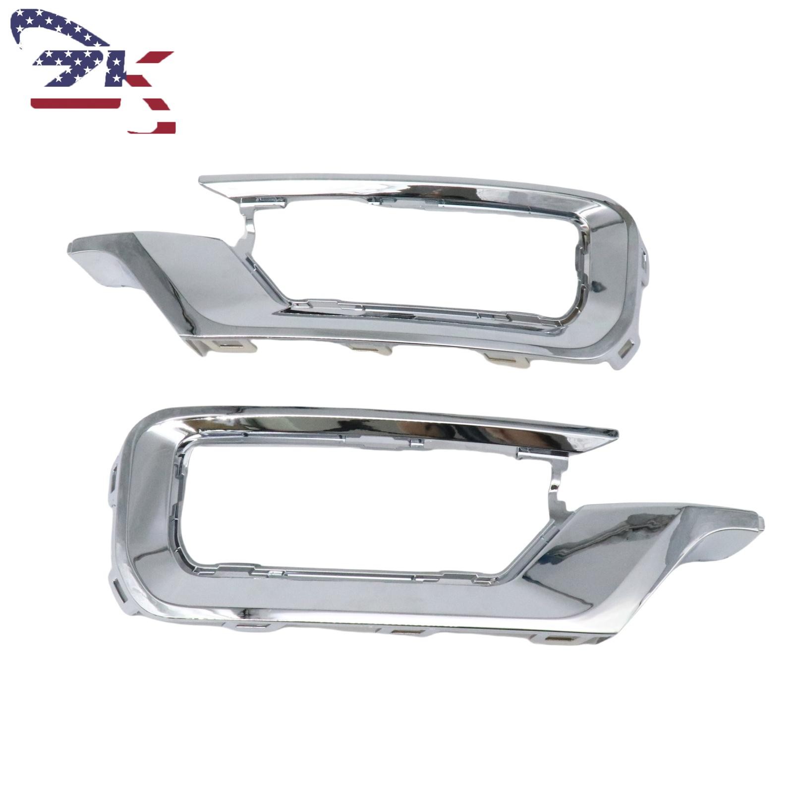 New Front Driver+Passenger Fog Light Outer Trim For 2013-2016 2017 GMC Acadia US