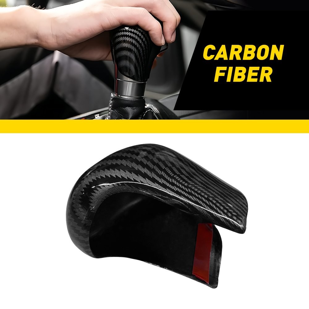 Carbon Fiber Black Gear Shift Knob Shifter Cover Trim For Honda Accord 2023-25 H