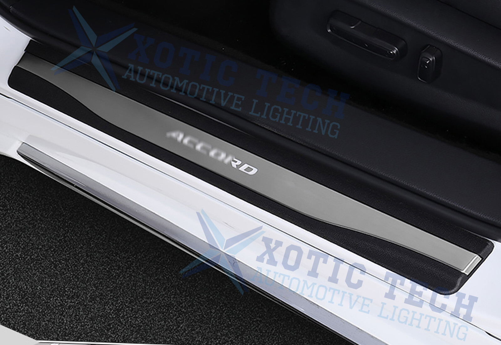 4pcs LED Illuminated Door Sill Scuff Plate Guard For Honda Accord 10th Gen Blue