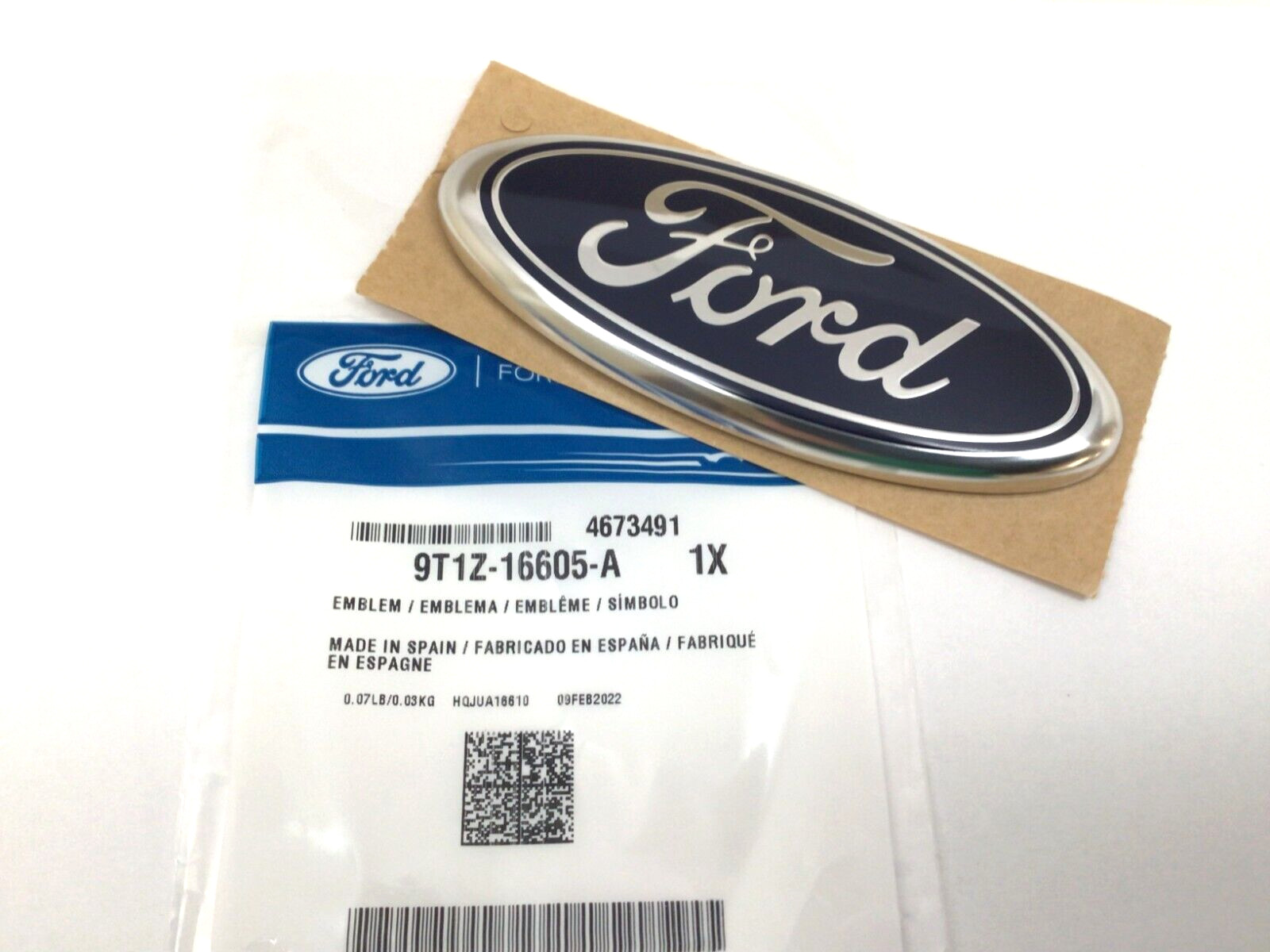09-13 Ford Transit Connect rear RH passenger door Blue Oval Nameplate Emblem OEM