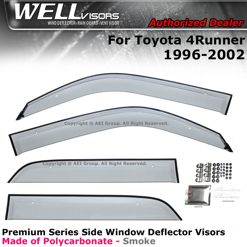 WELLvisors For Toyota 4Runner 96-02 Side Clip on Window Visors Clip-on