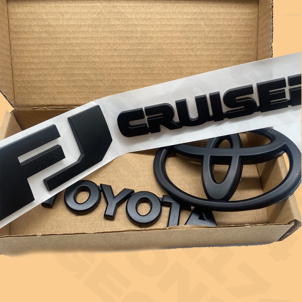 Matte Black Emblem For 2007-2015 FJ Cruiser Rear Door Badge Tailgate Nameplates