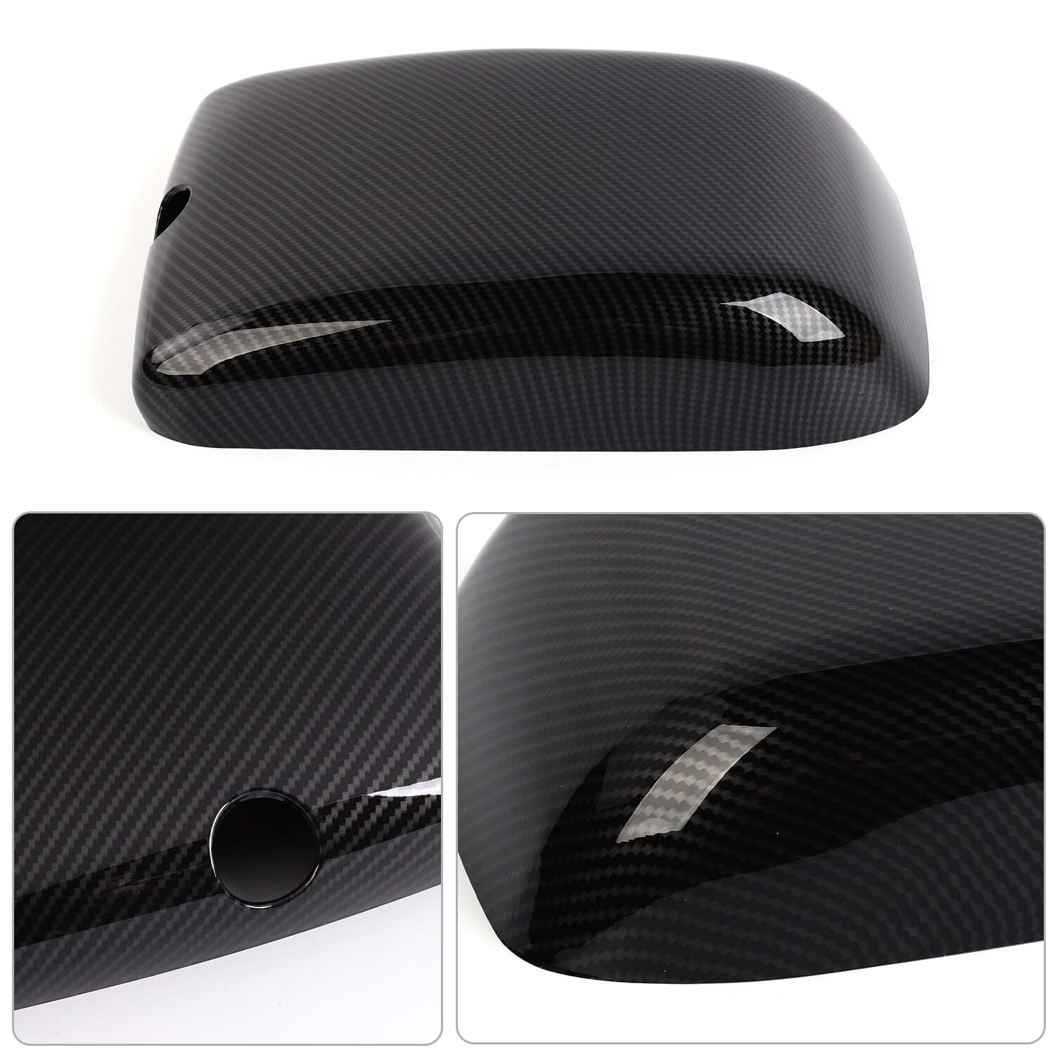 Center Console Armrest Box Pad Cover Trim For Jeep Wrangler JK 11-18Carbon Fiber