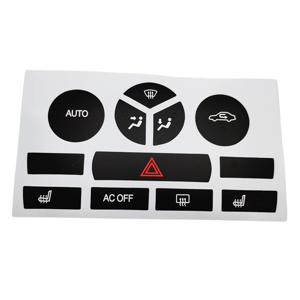 Black Vinyl Climate Control Button Decal for Saab 9-3 Model Years 2007 to 2014