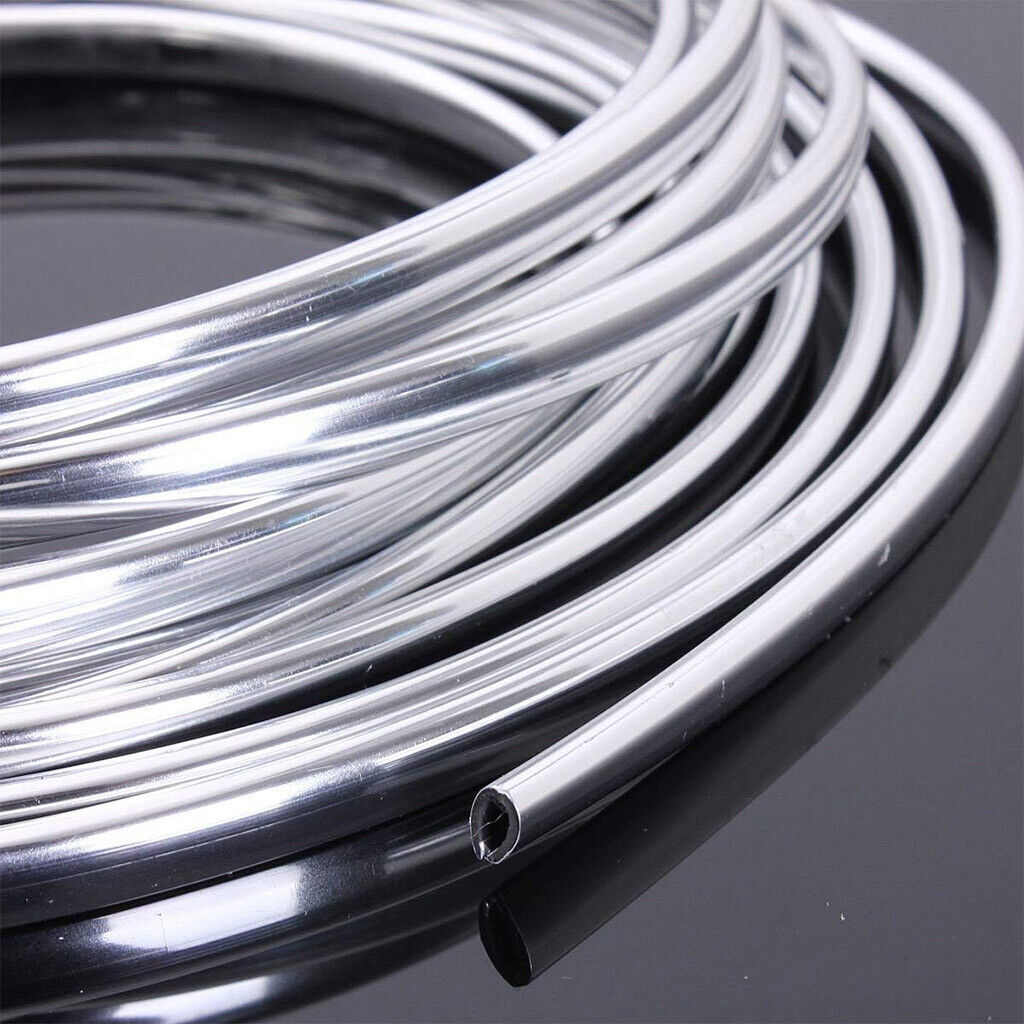 20FT Car Chrome Moulding Trim Strip Auto Door Edge Scratch Guard Protector Cover
