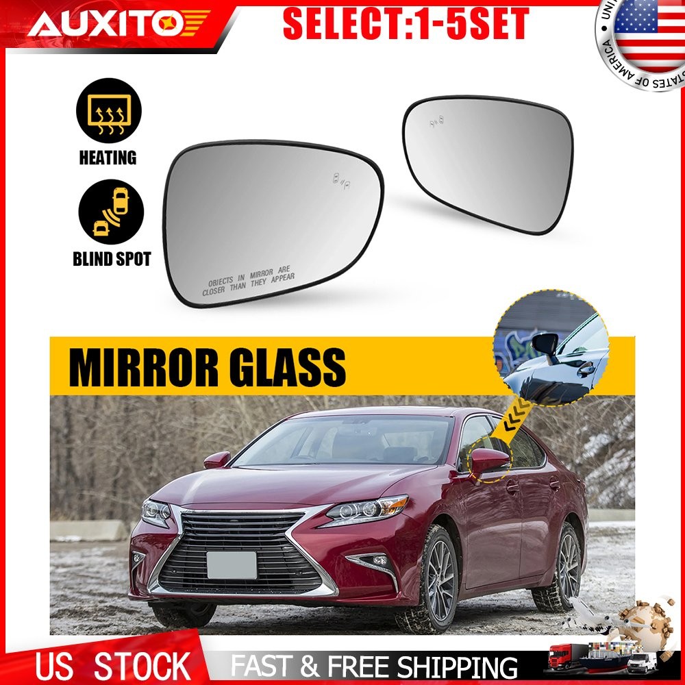 Driver Passenger Mirror Glass W/Blind Spot Fit Lexus CT200h GS350 LS460 2-10X
