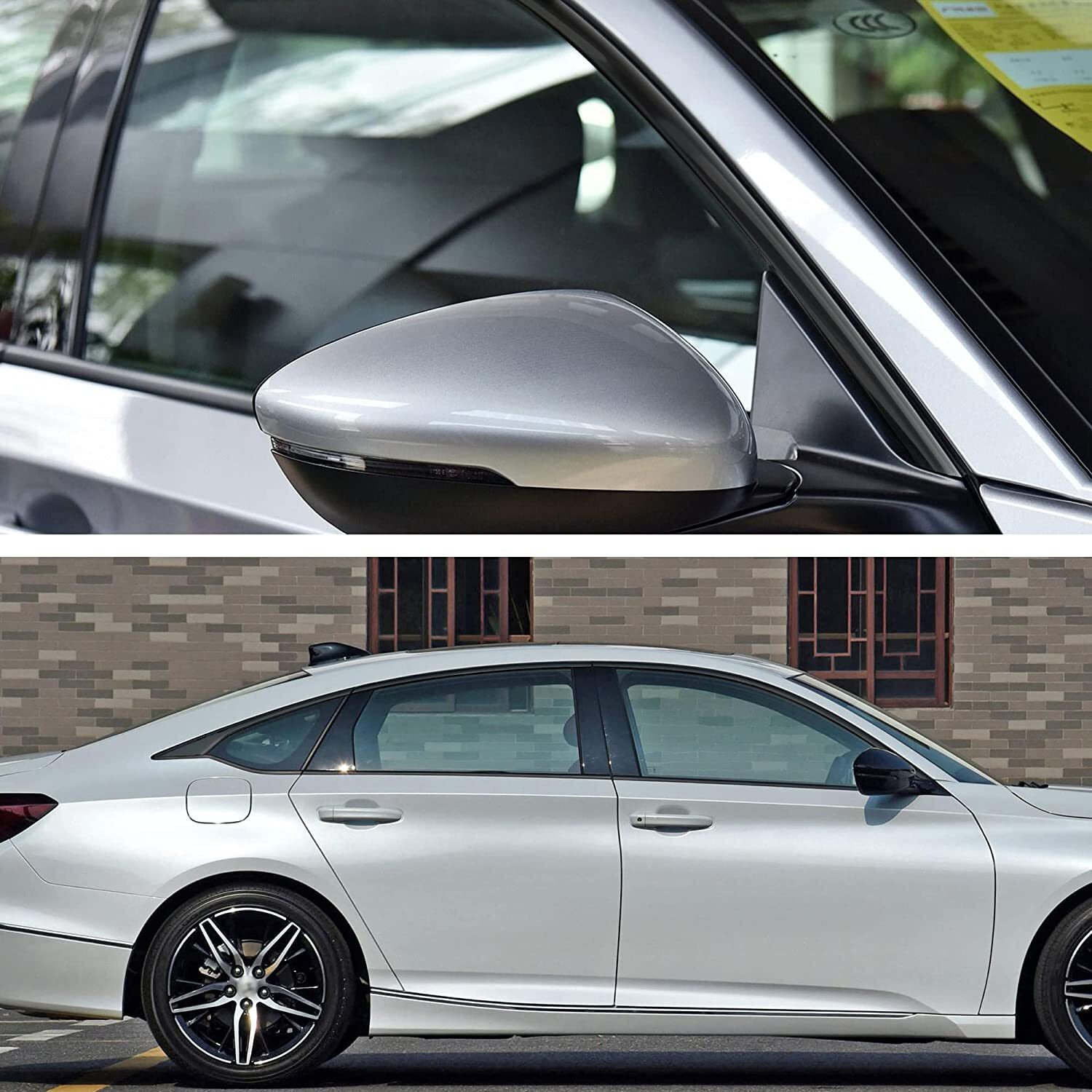 6x Chrome Delete Blackout Side Window Trim For Honda Accord 2018-22 Glossy Black