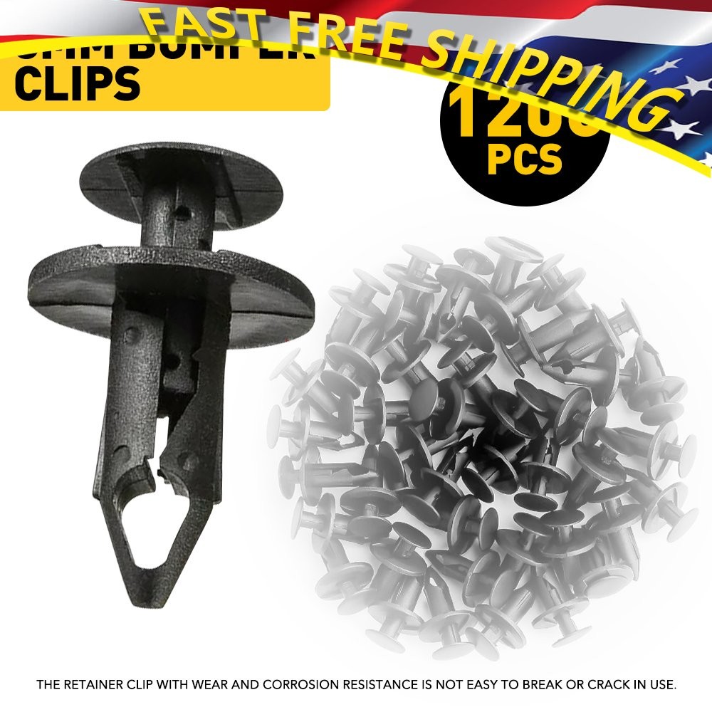1200x Car 8mm Hole Dia Plastic Rivets Fastener Auto Fender Bumper Push Clips Pin