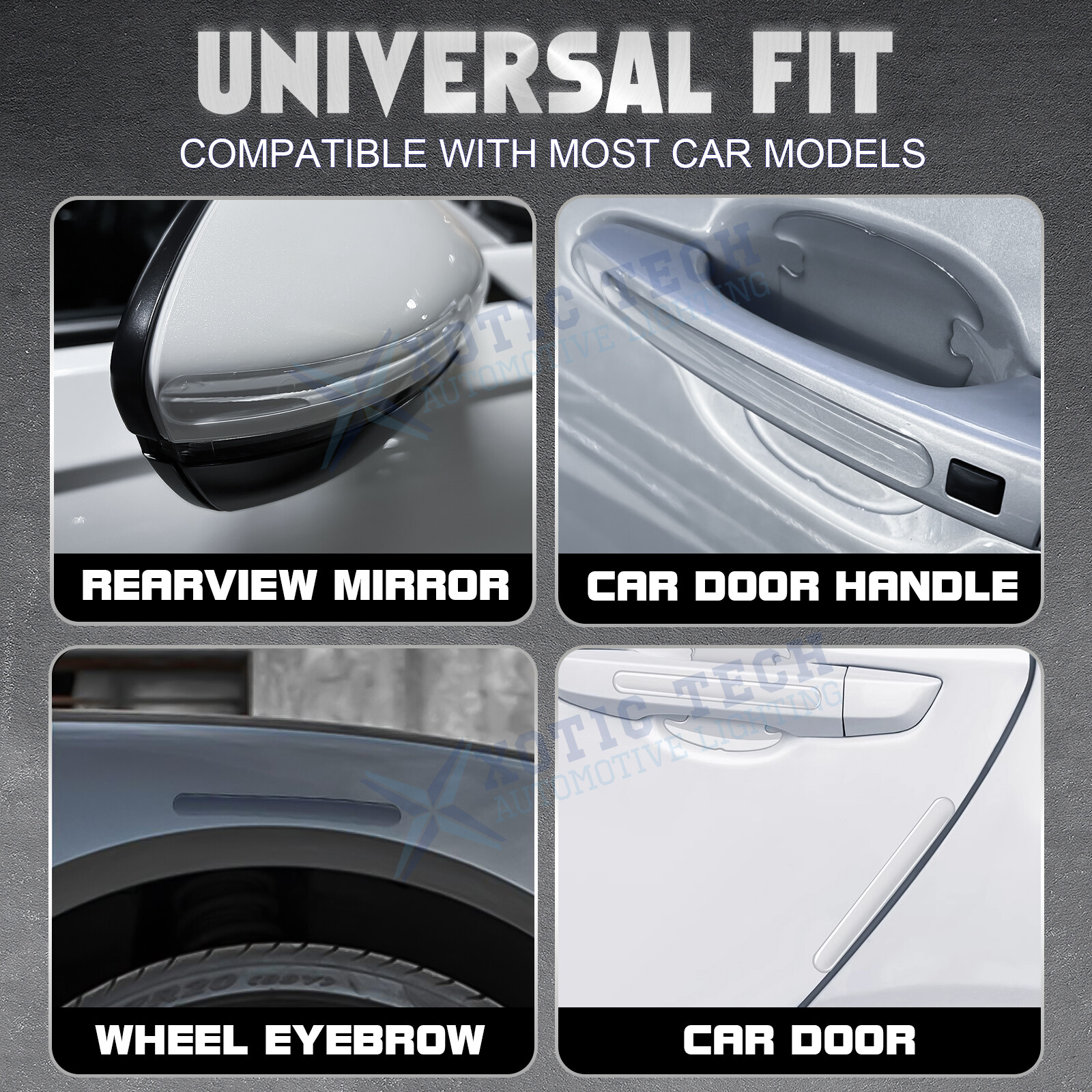 Anti-Scratch Transparent Car Door Handle Bowl Guard Protector Wrap Stickers Kit