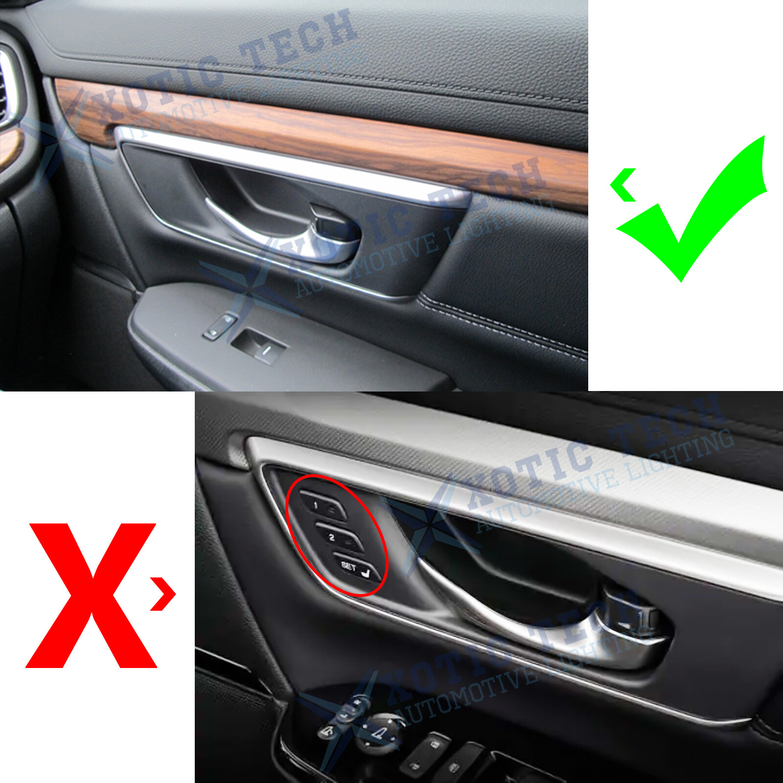 4Pcs Door Handle Bowl Cover Trim Carbon Fiber Pattern For Honda CR-V 2017-22