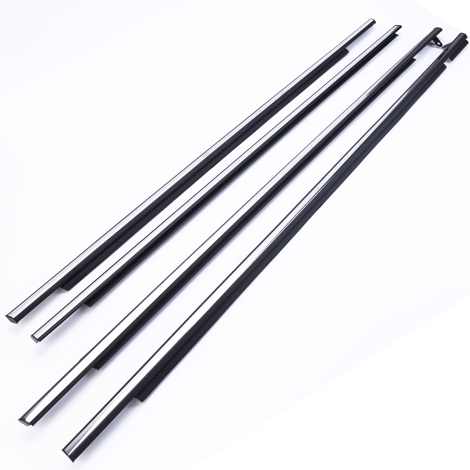 4PCS Window Moulding Weatherstrip Seal Chrome Outside For Toyota Venza 2009-2016