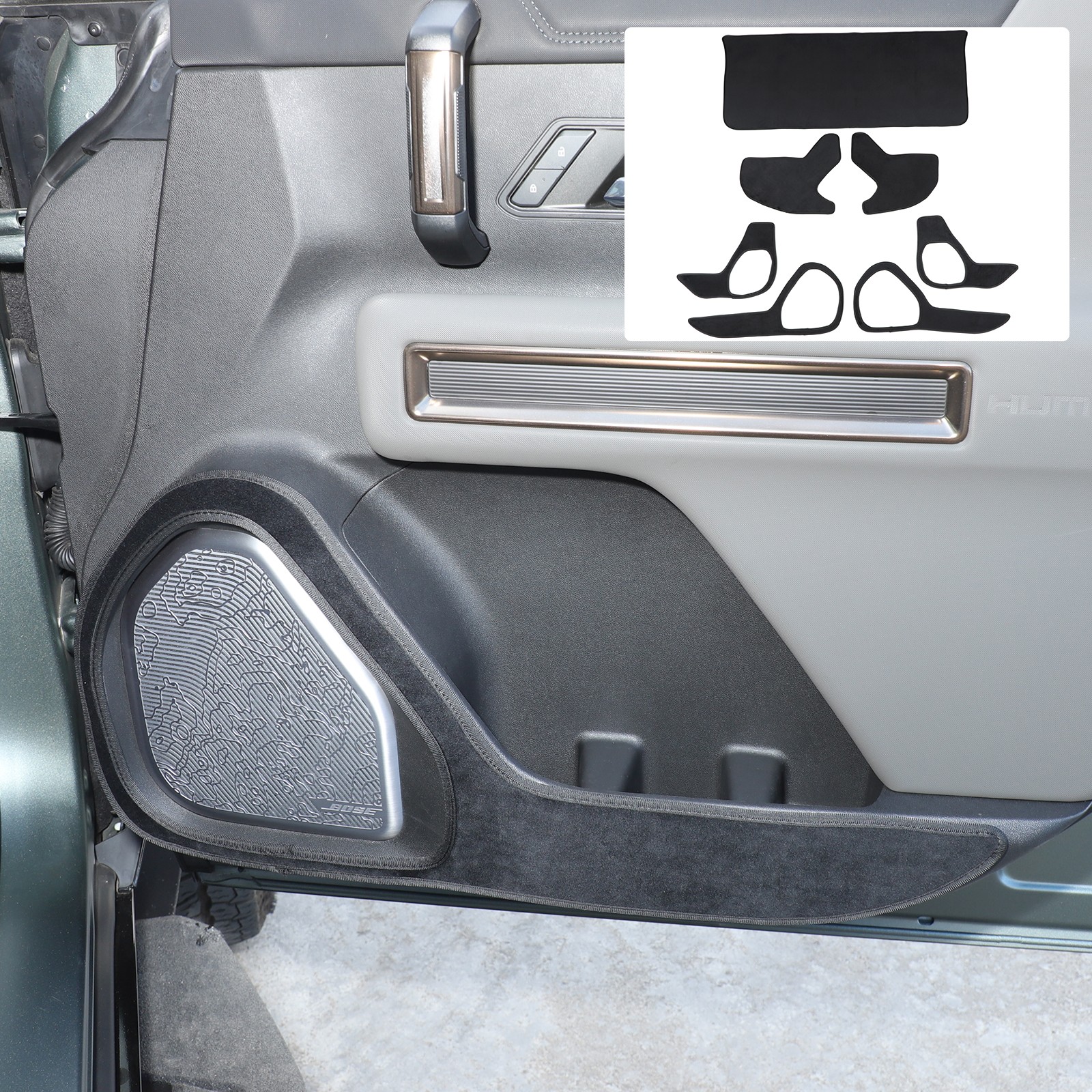 Car Inner Door Anti Kick Pad Protection For Hummer EV 2022-2024 Velvet Pad 7PCS