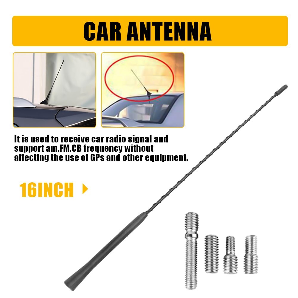 16″ Antenna Mast Black Power Radio AM/FM for TOYOTA SOLARA 2000-2008 New Set-1