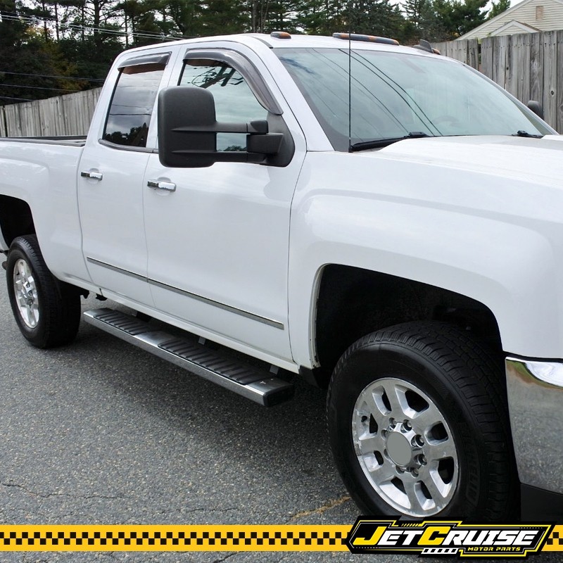 Fits 14-19 Chevy Silverado GMC Sierra Extended Cab Acrylic Window Visors 4pcs