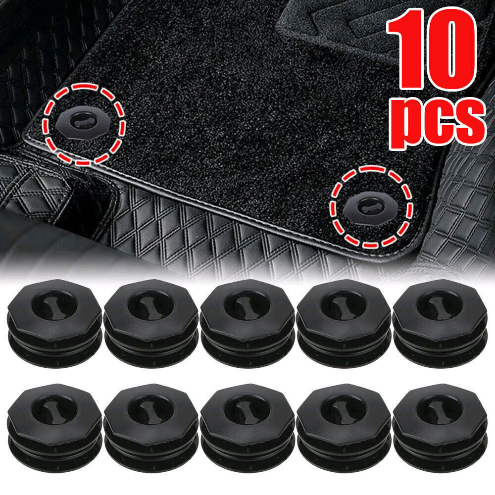 10x Car Floor Mat Clip Carpet Fixing Retainer Grips Clamps Holder Fixed Clip Set