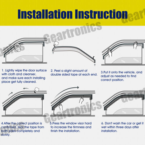 For 2004-2008 Acura TL Sedan Mugen Style Window Visor Vent Rain Guards Deflector