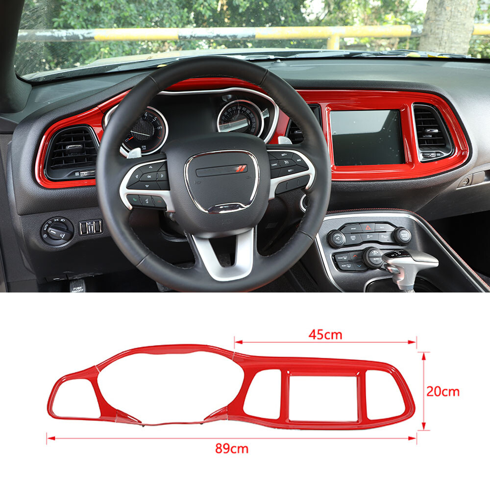 Central Control Frame Dashboard Panel Cover Trim Full Kit for 2015-20 Challenger