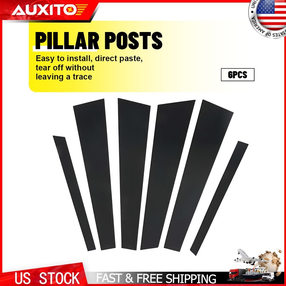 Black Pillar Posts Door Trim for BMW 5-Series 525i 528i 530i 540i 1997-2003 OEM