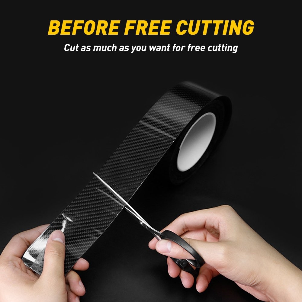 Car Door Protector Sill Scuff Cover Antiscratch Carbon Sticker Fiber 1IN*10FT