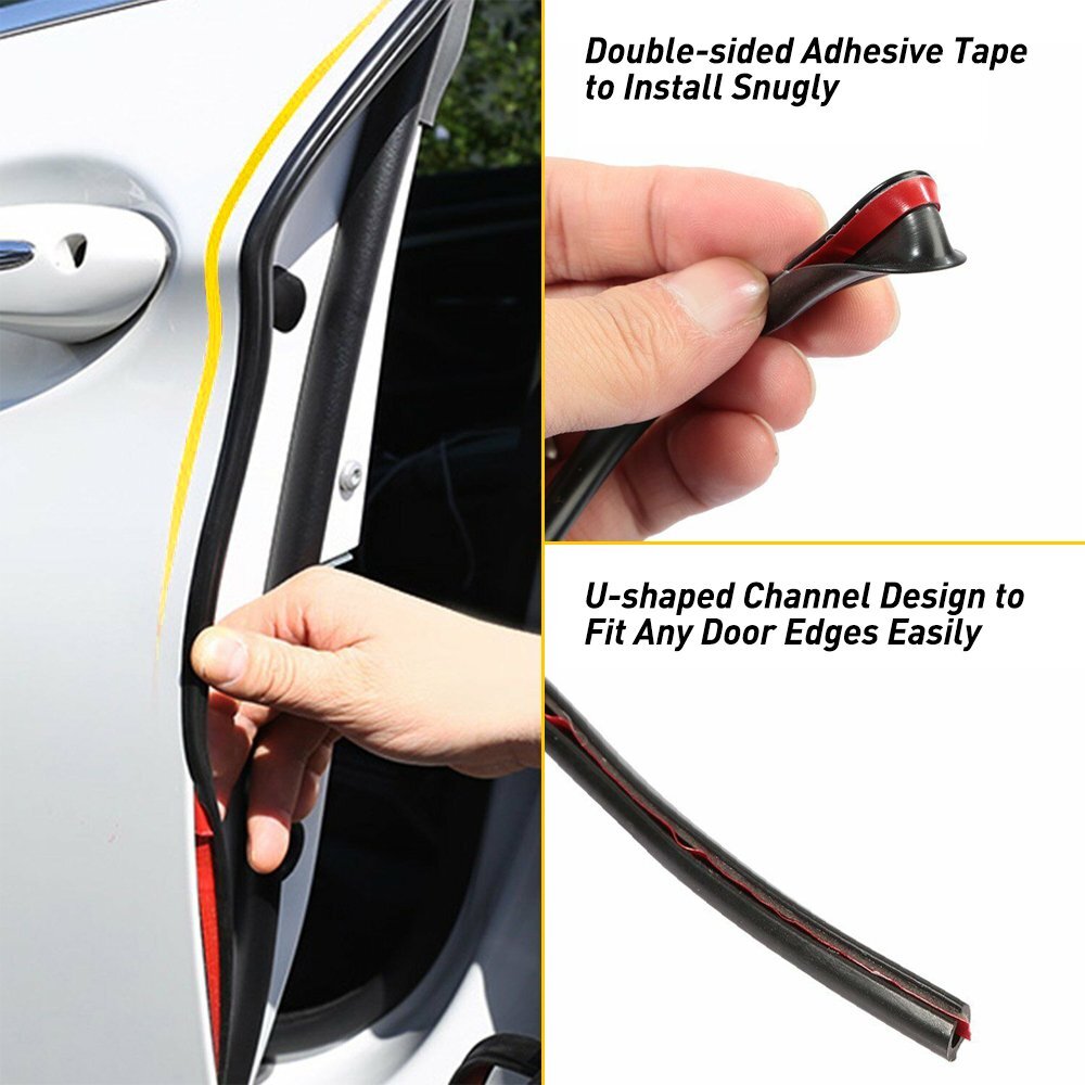 32.8FT Car Door Edge Trim Lock Guard Moulding Rubber Seal Strip Protector Strip