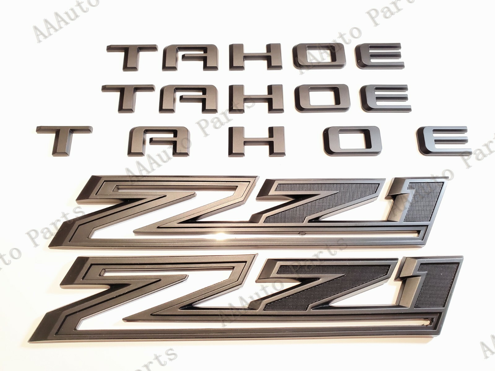 5PCS Chevrolet Tahoe Matte Black Door Rear Tailgate Tahoe Fender Z71 Emblems
