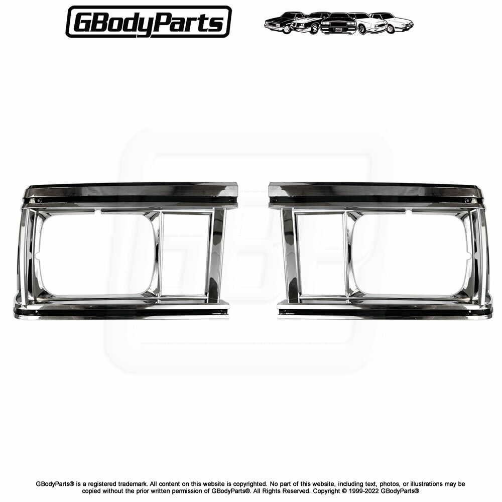80*-81 Malibu El Camino Headlight Bezel Trim Side Marker Lamp Light SET