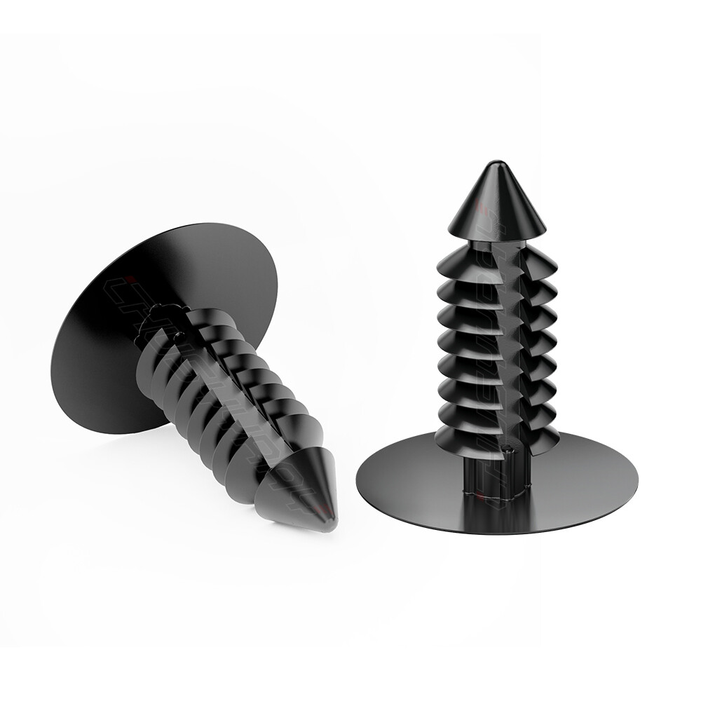 100 Push Type Clip Plastic Retainer Bumper Fender Fir Tree Fastener Fits 7.6mm