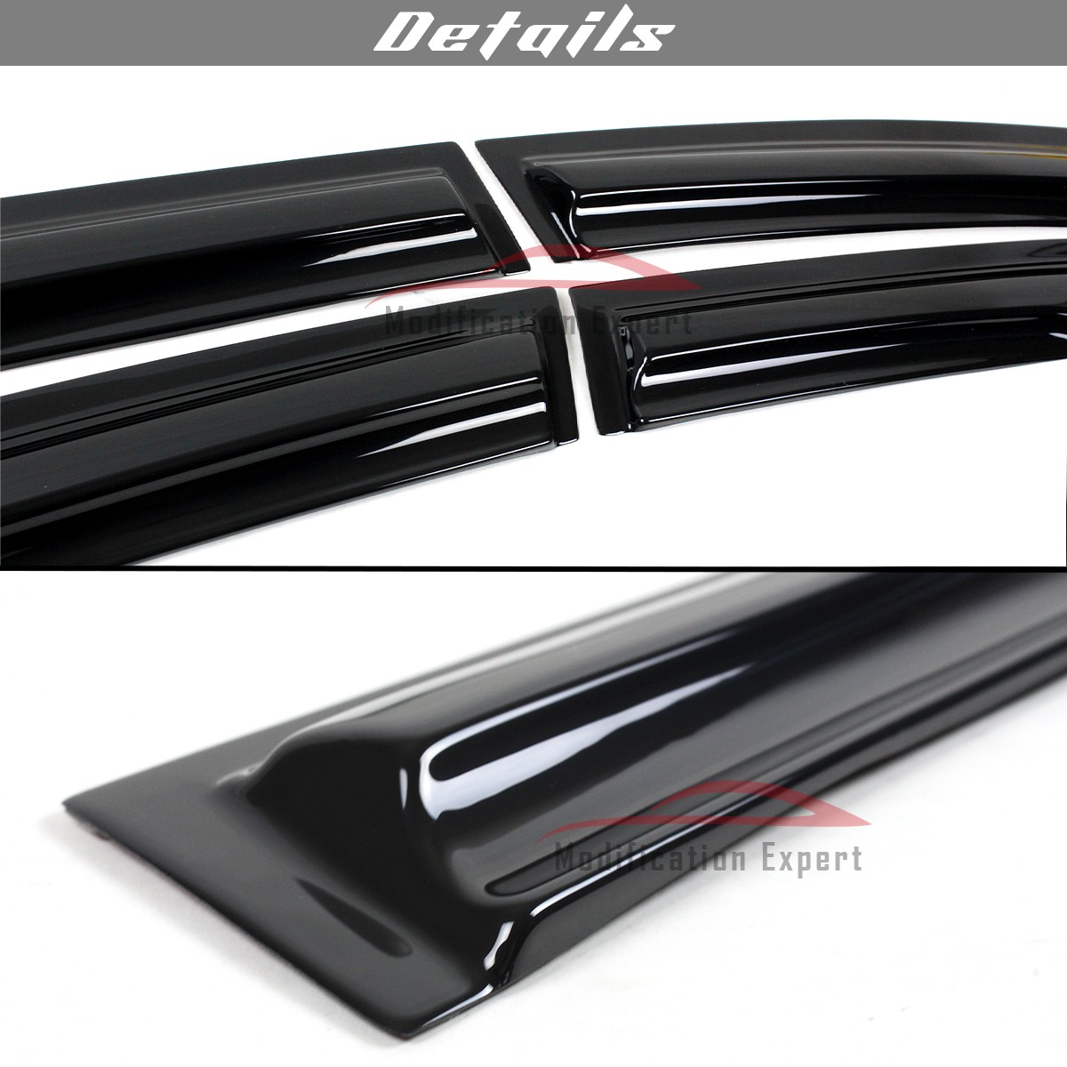 For 2023-2025 Honda Pilot JDM Mugen Style Window Visors Rain Guards Deflectors