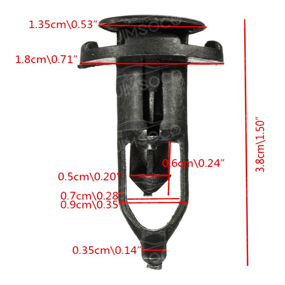 100 Pcs Bumper Trim Panel Fender Engine Push Pin Rivet Clips For Toyota Lexus AA